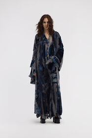 RC Cappotto vestaglia jacquard con cintura blu Blu scuro RWT508-VL041