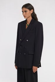 RC Double-breasted Blazer Noir TKT409-WP034