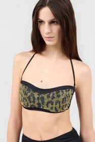 RC Bikini with Luminous Jaguar Motif BLACK SOW00A-4G002