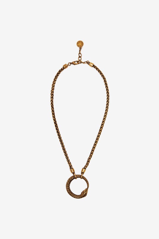 RC Necklace With Snake Pendant RC Necklace With Snake Pendant Gold UKG008-AM001