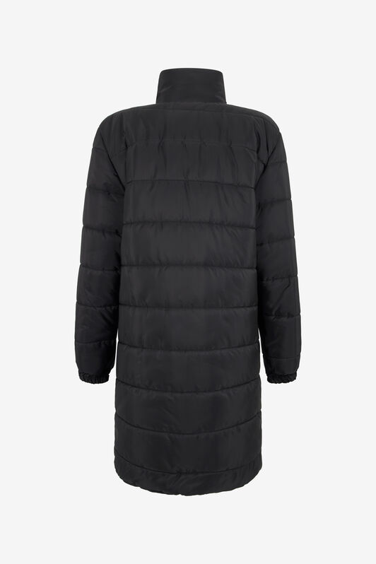 RC Schwarze Lange Pufferjacke Mit Hohem Kragen RC Schwarze Lange Pufferjacke Mit Hohem Kragen BLACK TOT40B-FT014