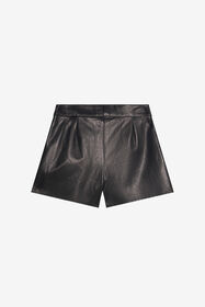 JU Shorts aus Kunstleder mit Cut-outs BLACK XJP20A-PN003