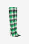 RC Tartan Thigh-High Boots RC Tartan Thigh-High Boots Light green PWS002-GA079
