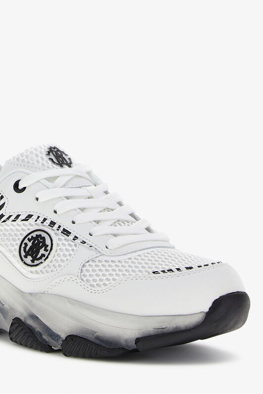 RC Sneaker mit Zebra-Print und Monogram RC Weiß NOS00F-FTO03