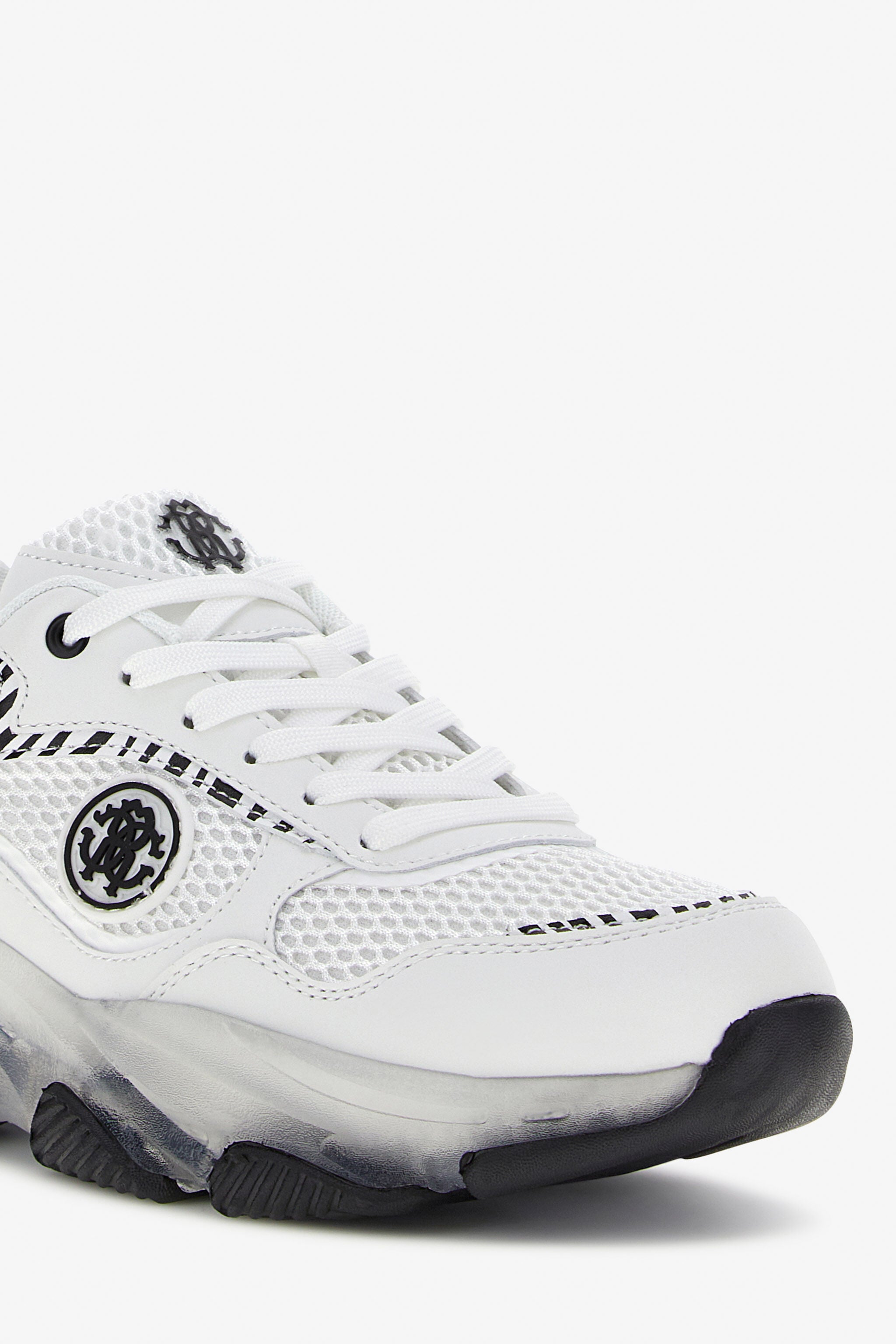 RC Sneaker mit Zebra-Print und Monogram RC Weiß NOS00F-FTO03