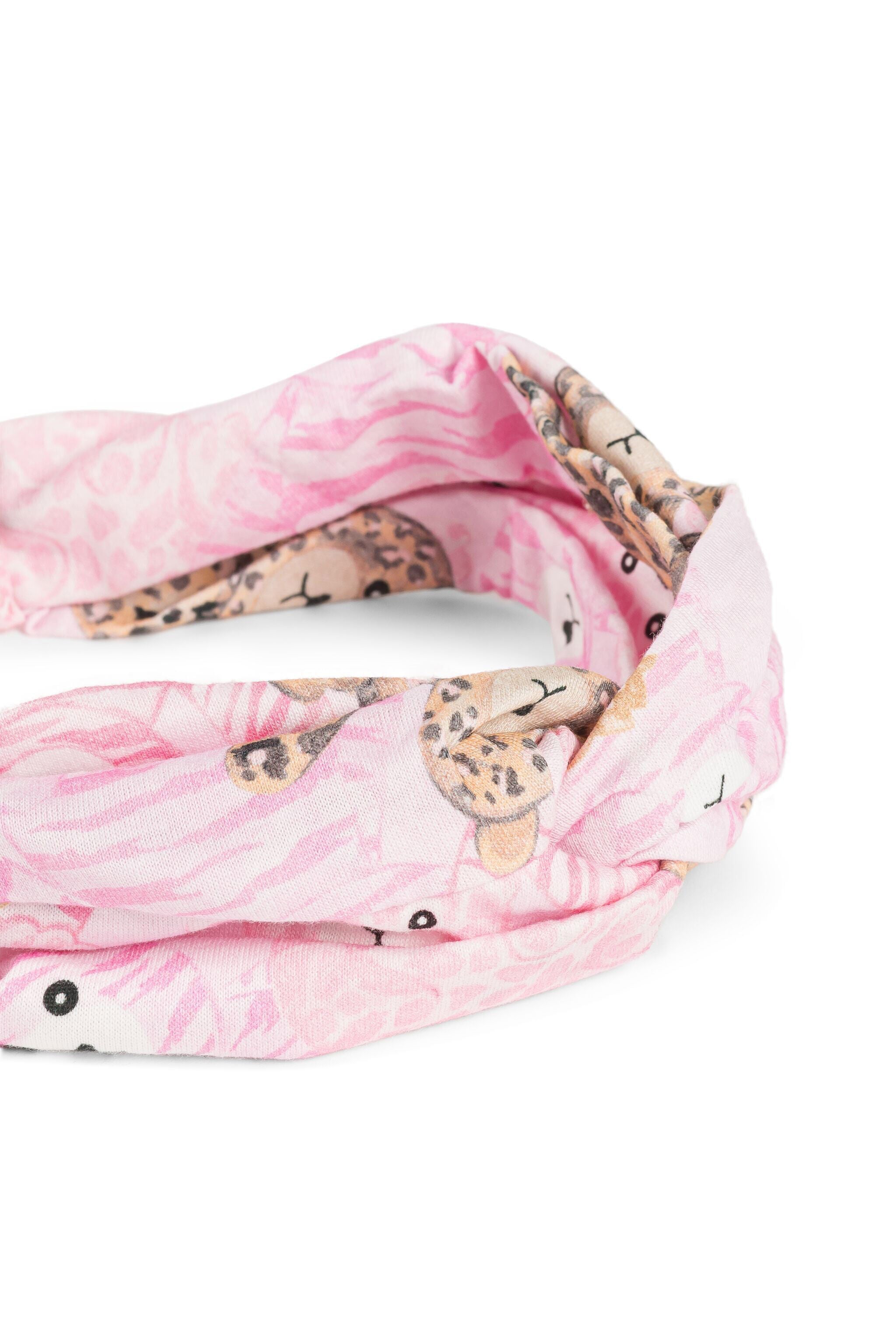JU Teddy Bear-Print Twist Headband JU Teddy Bear-Print Twist Headband Pink RJI005-JFG79