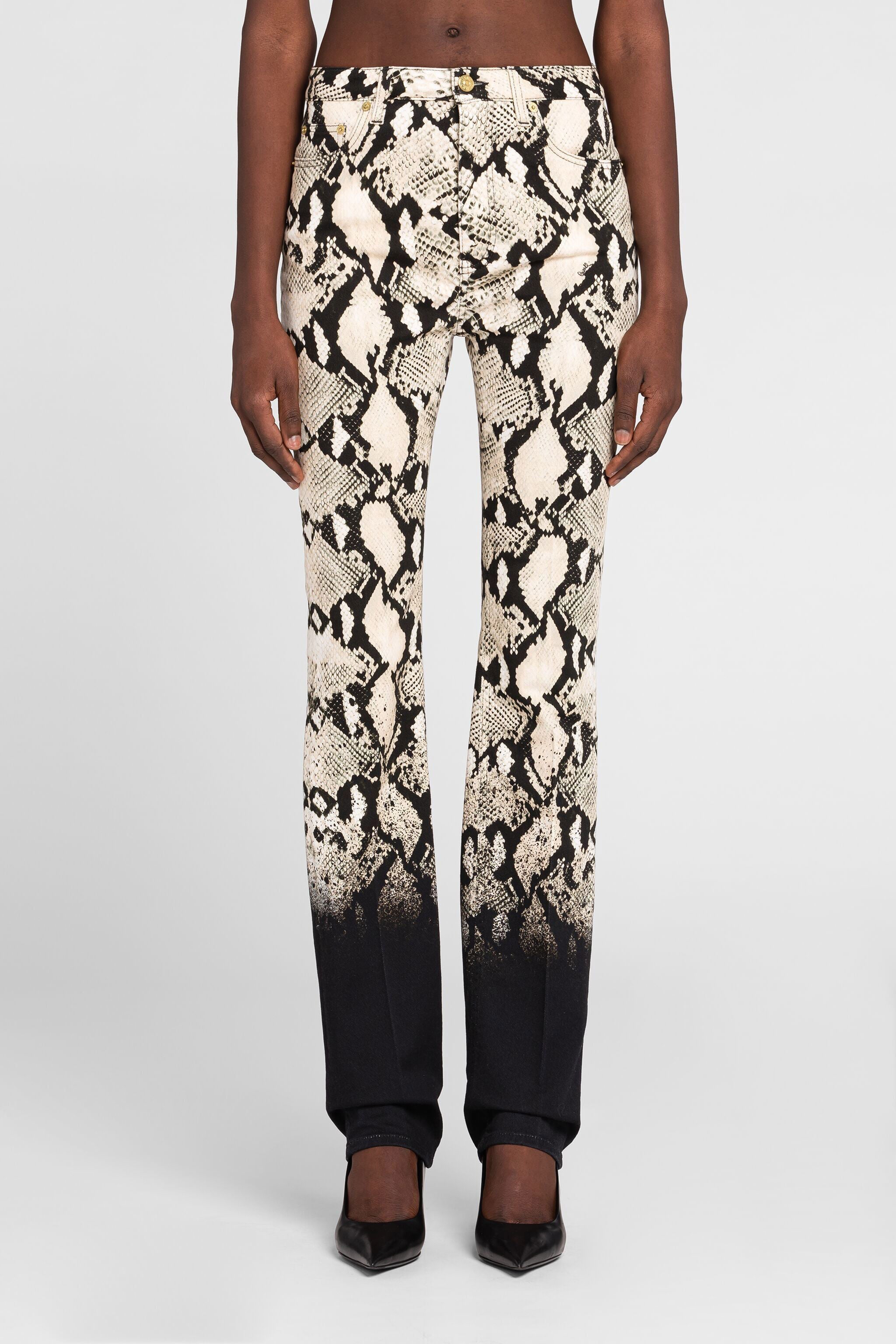 RC Jeans mit geradem Bein und Python-Print RC Jeans mit geradem Bein und Python-Print Hellbraun PKJ218-DAE79