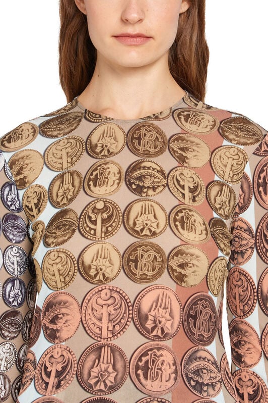 RC Top mit Stripes & Coins Print RC Top mit Stripes & Coins Print TERRACOTTA/TAN IWT609-7HR40