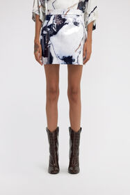 RC Marble Print Skirt Black/White TWT302-KGN18
