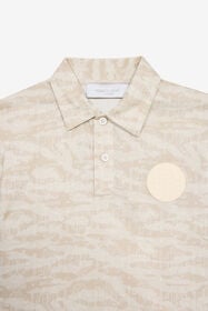 JU Polo À Imprimé Tiger Skin Ivoire UJT64D-JFO44