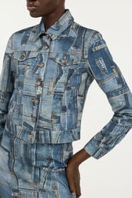 RC Veste en jean Collection capsule Patchwork Bleu UWJ450-VT001