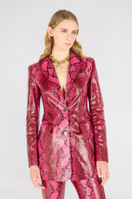 RC Shiny Python-Print Jacket Fuchsia UKP400-PN053