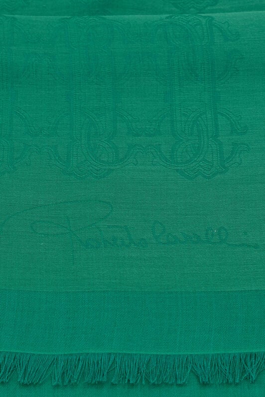 RC Roberto Cavalli shawl with RC MONOGRAM print RC Roberto Cavalli shawl with RC MONOGRAM print Green SYI00B-1HL61