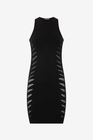 RC Kleid Mit Perforiertem Motiv Zebra Schwarz UKT166-MA001