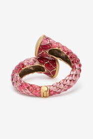RC Bracelet Manchette Écailles Émaillées Rose Rose UKG013-AM522
