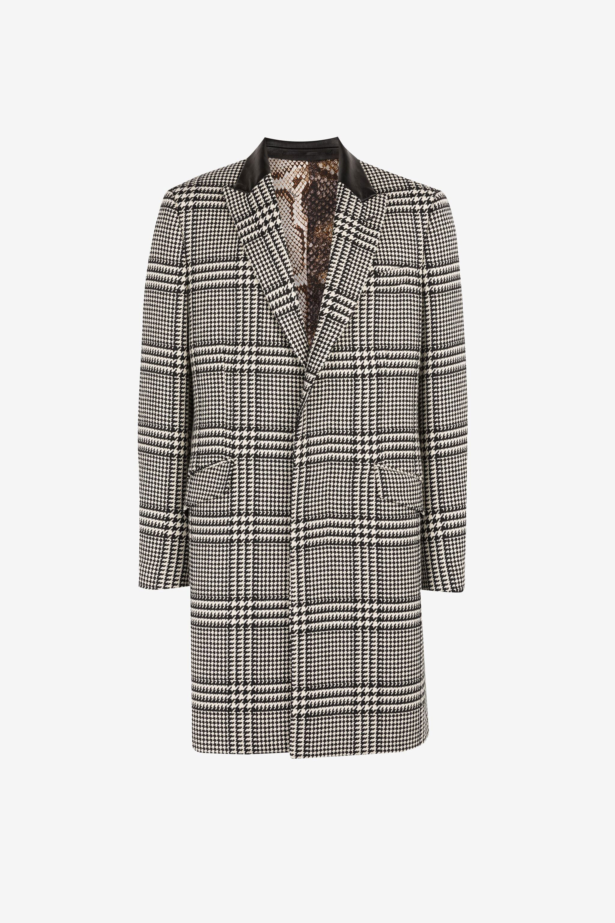 RC Houndstooth Single-Breasted Coat RC Houndstooth Single-Breasted Coat WHITE/BLACK PNT500-GA007