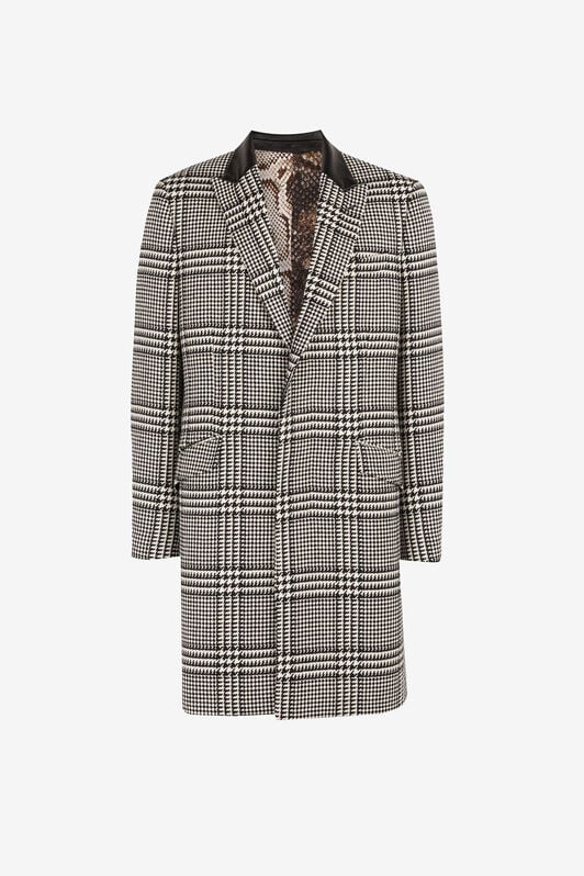 RC Houndstooth Single-Breasted Coat RC Houndstooth Single-Breasted Coat WHITE/BLACK PNT500-GA007