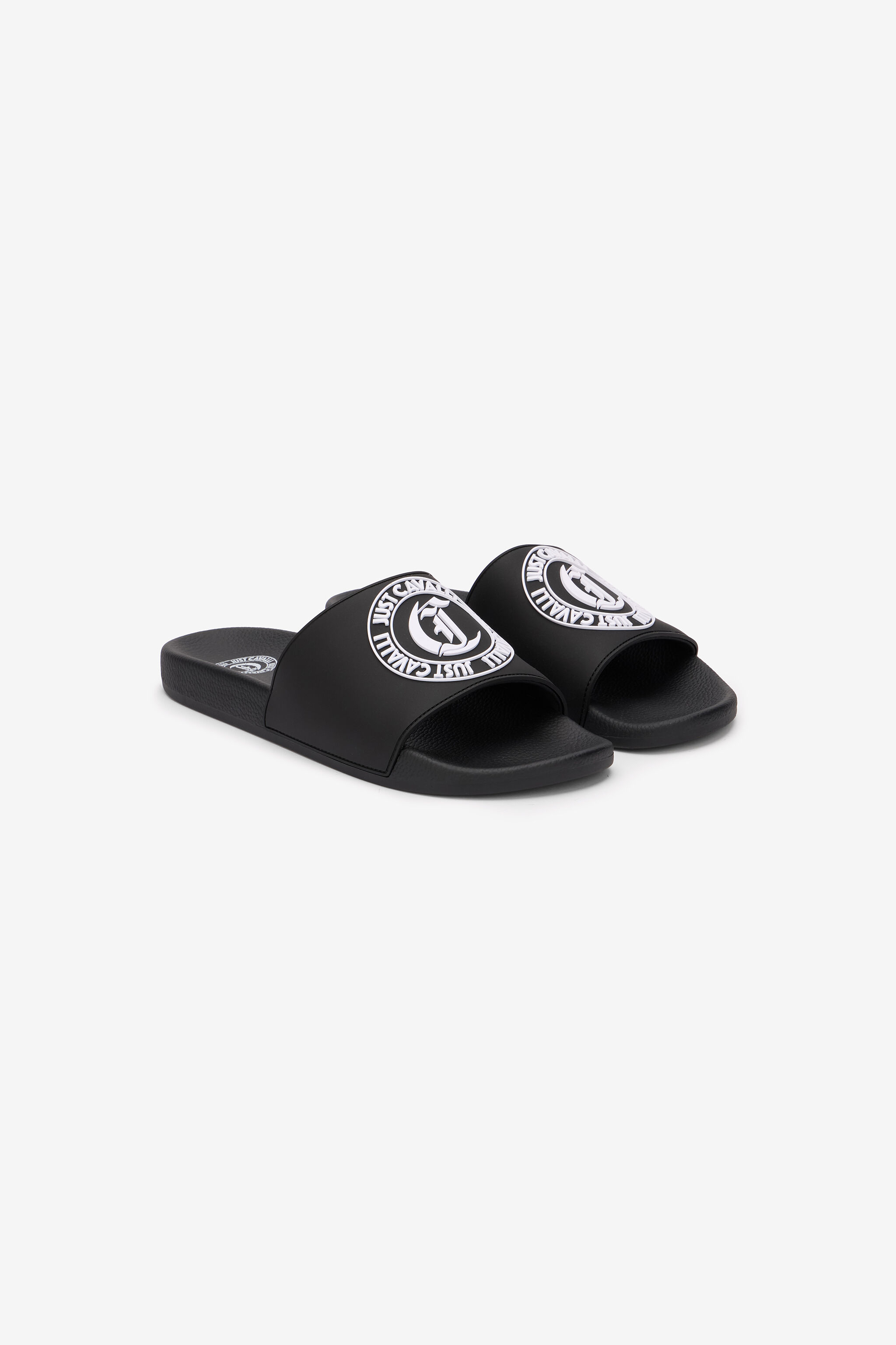 JC Black Just Cavalli Slides BLACK/WHITE SFS075-SF326