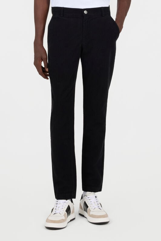 RC Pantalones de pana negro de pernera recta RC Pantalones de pana negro de pernera recta BLACK TOT20E-VL004