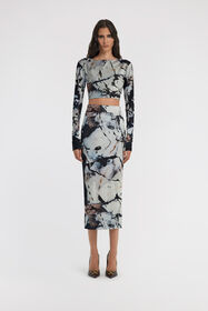 RC Marble Print Dress Black/White TWT115-CPN18