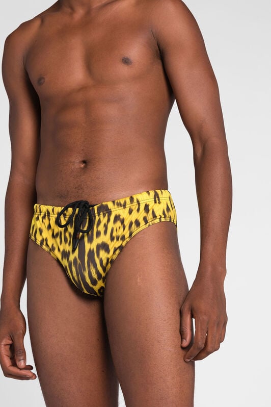 RC Badehose mit Jaguar-Print RC Badehose mit Jaguar-Print Gelb QRH00M-LNF53