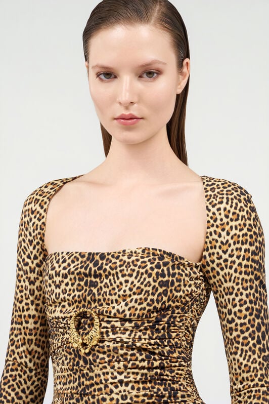 RC Top a Maniche Lunghe con Stampa Baby Jaguar RC Top a Maniche Lunghe con Stampa Baby Jaguar BROWN WQT600-LNR31