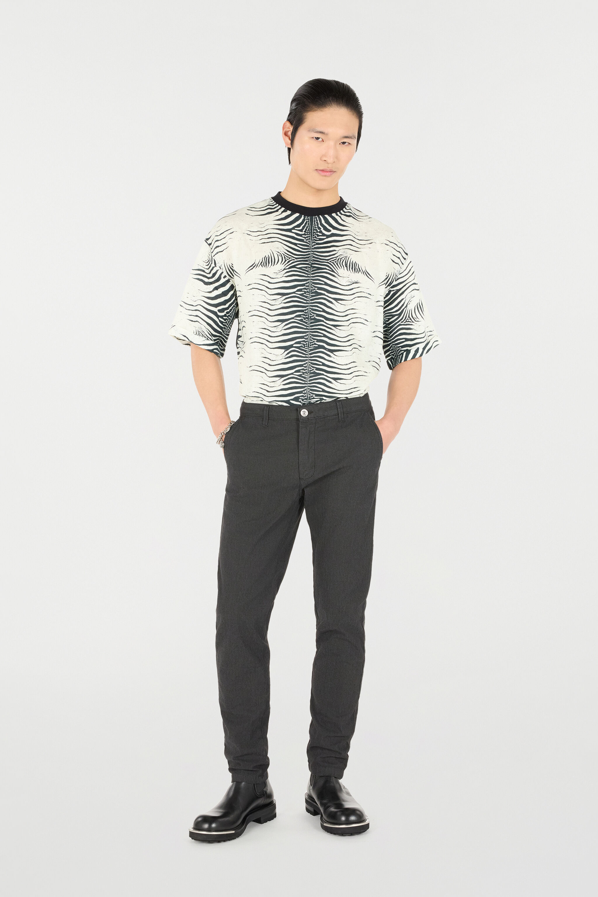 RC Pantaloni In Cotone Stretch Nero POT20A-DJ001