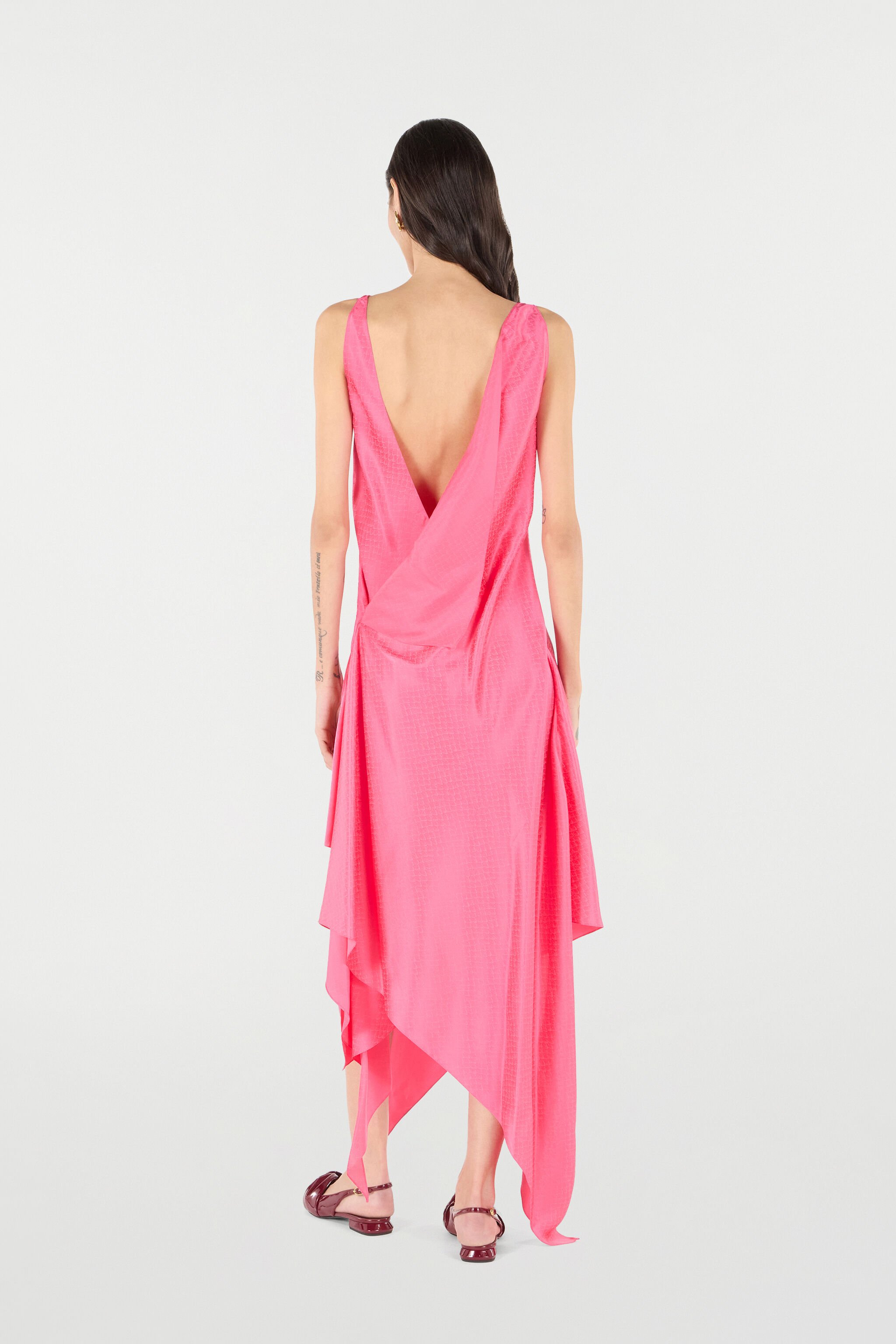 RC Dress With Asymmetric Skirt Pink UKT116-SZN57