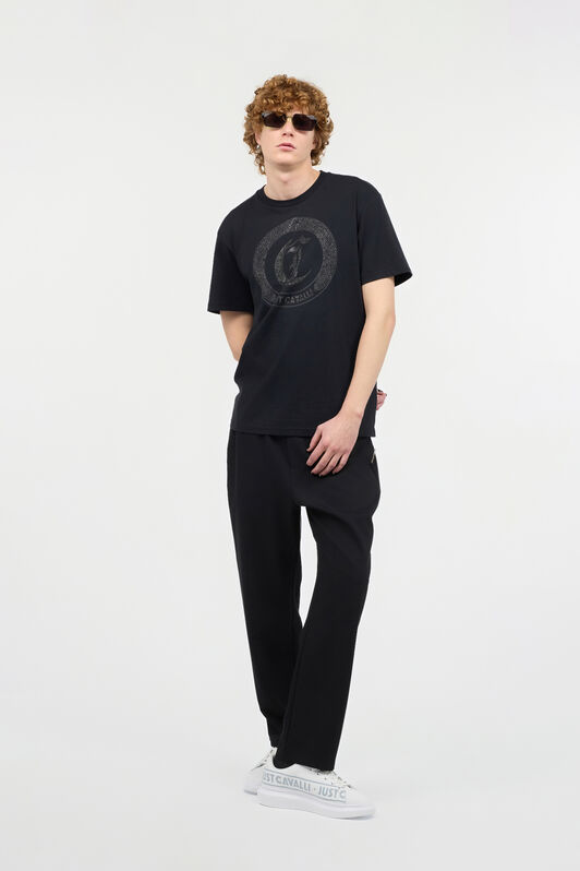 JC T-Shirt With Mini-Studded Logo JC T-Shirt With Mini-Studded Logo Black UFT052-UF072