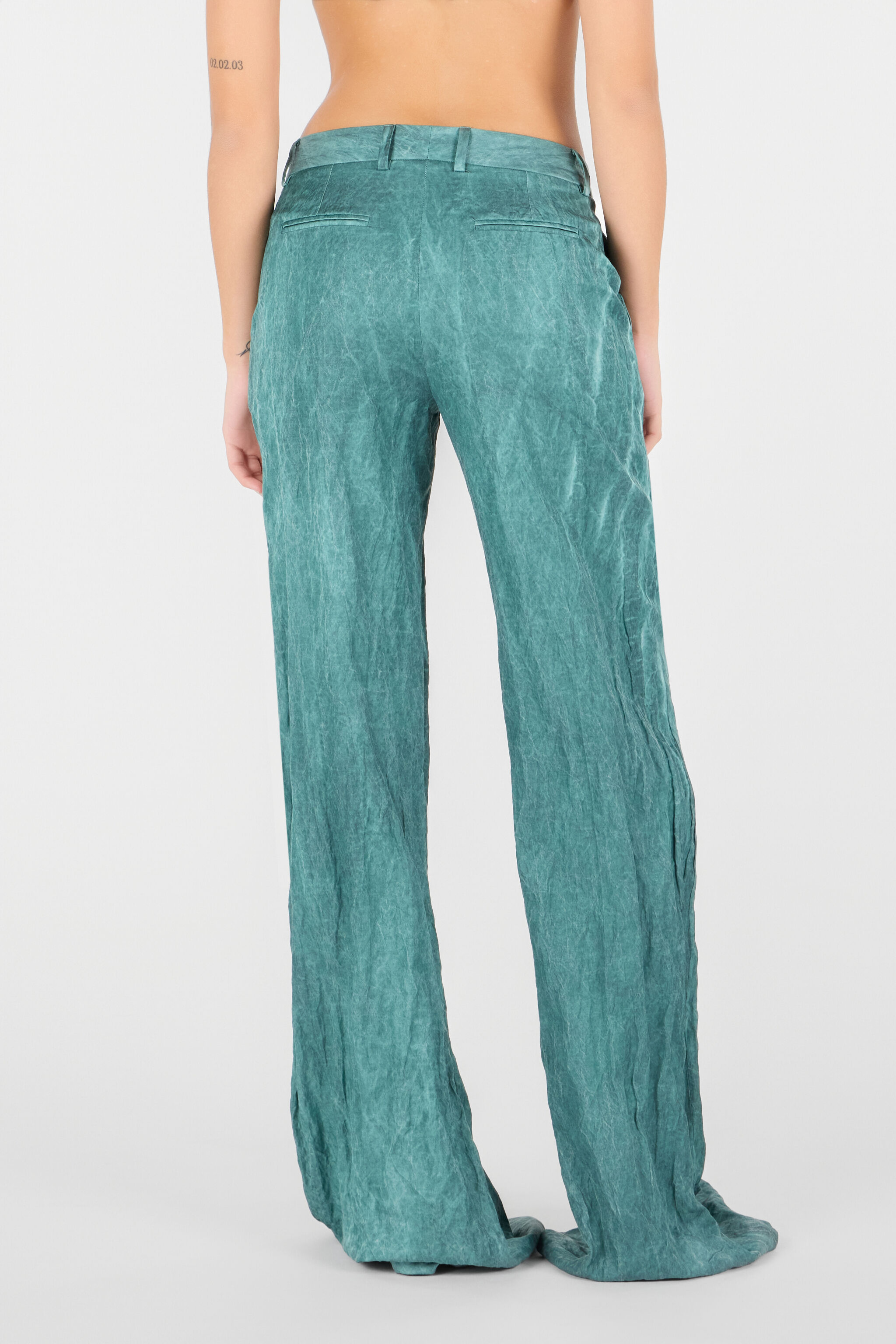 RC Pantalon Texture Froissée Bleu UWT201-RZ009