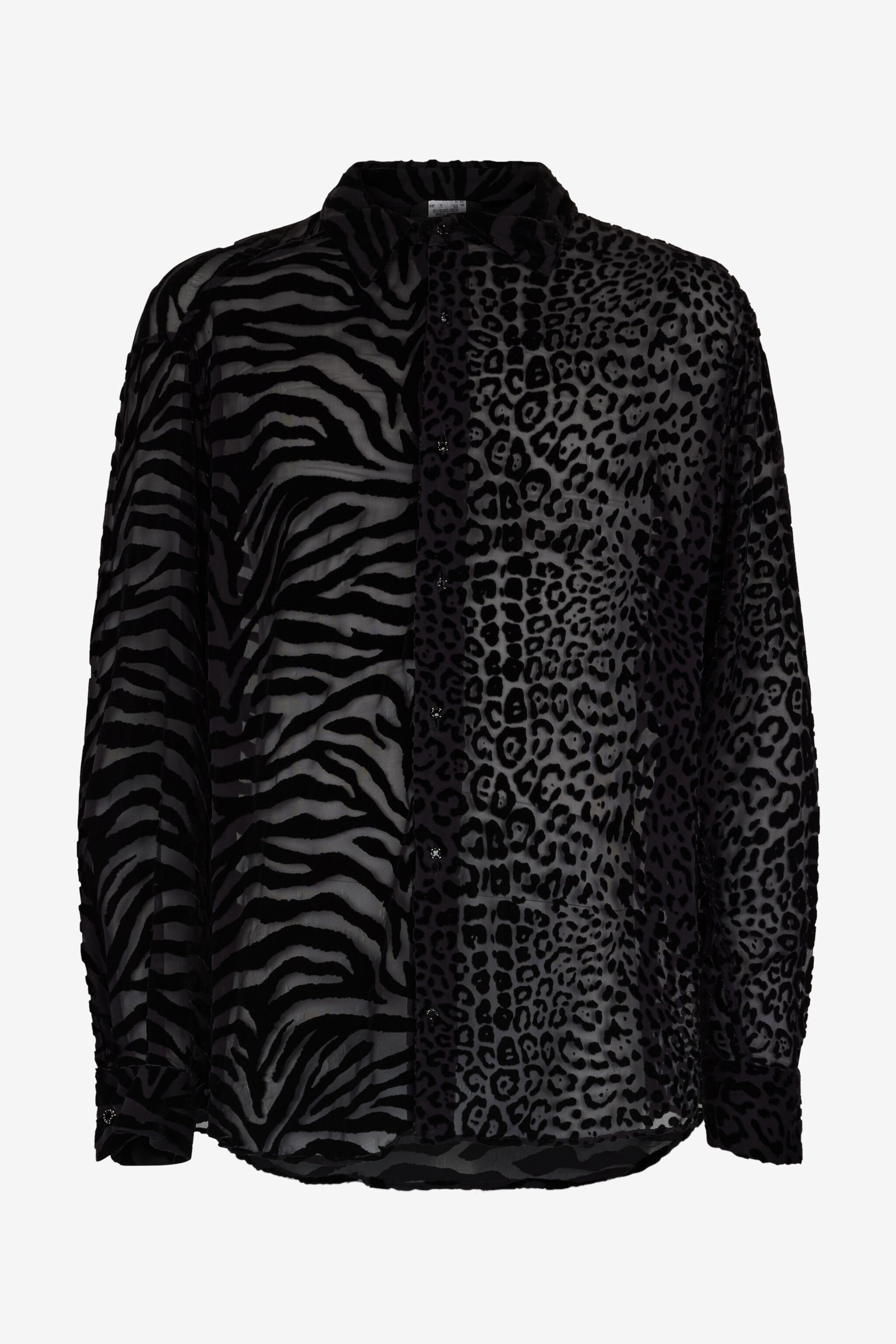 RC Animal Print Shirt Black TRT726-VL040