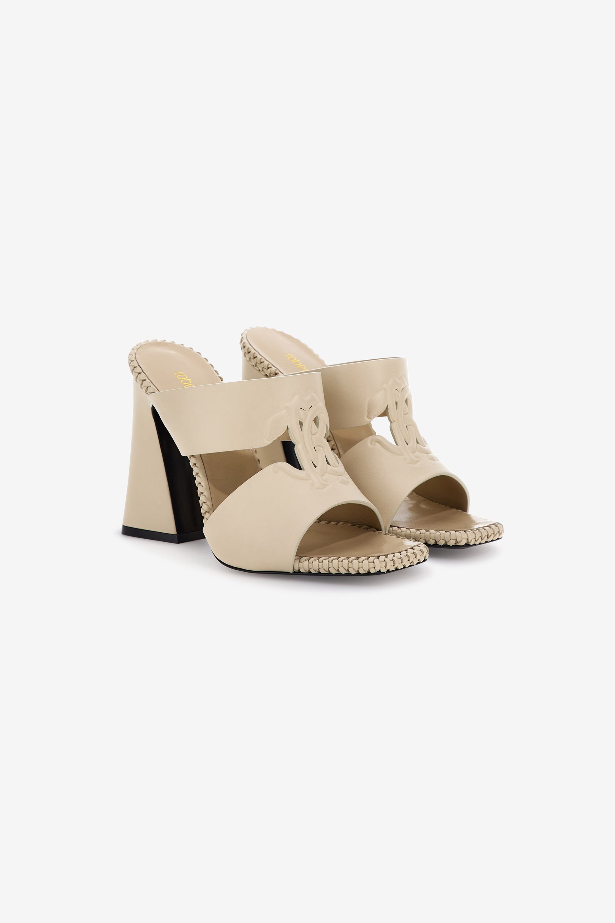 RC Sandals with Monogram Mirror Snake Ivory SKS004-PZ172