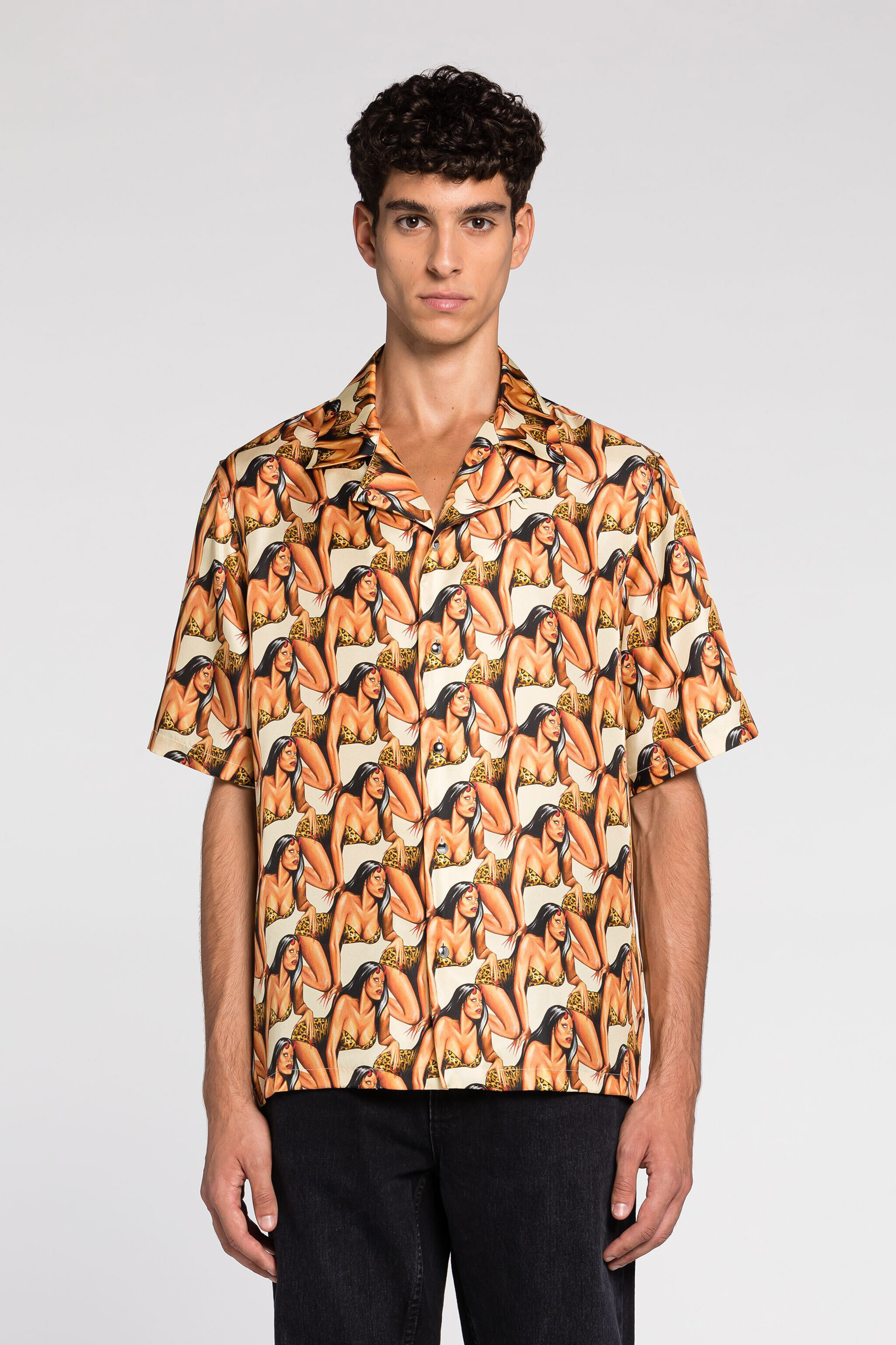 RC All over graphic-print short-sleeve shirt Ivory RRT763-2N412
