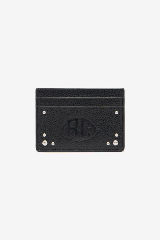 RC Flat Cardholder with Studs Black VRA006-PZB05