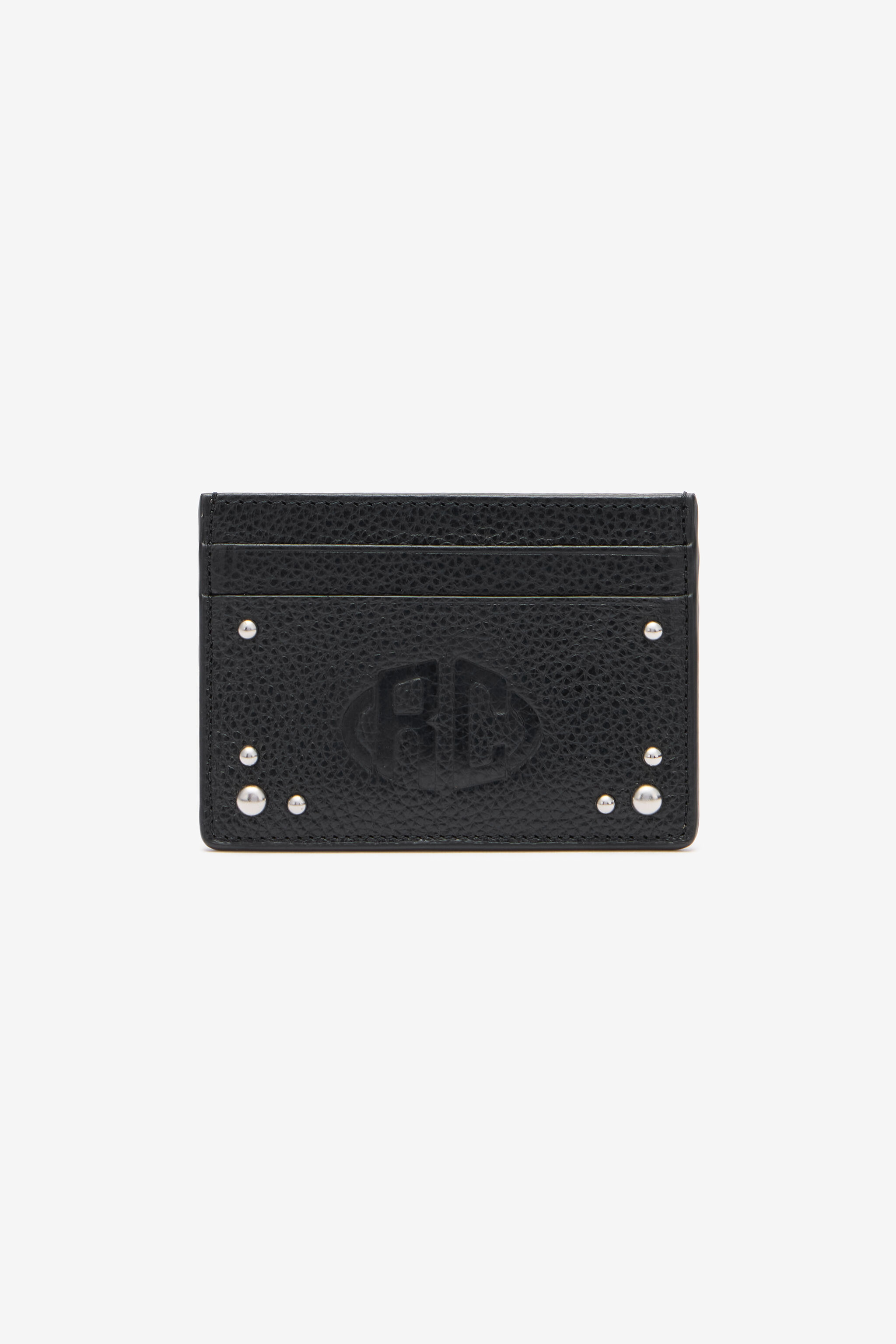 RC Flat Cardholder with Studs Black VRA006-PZB05