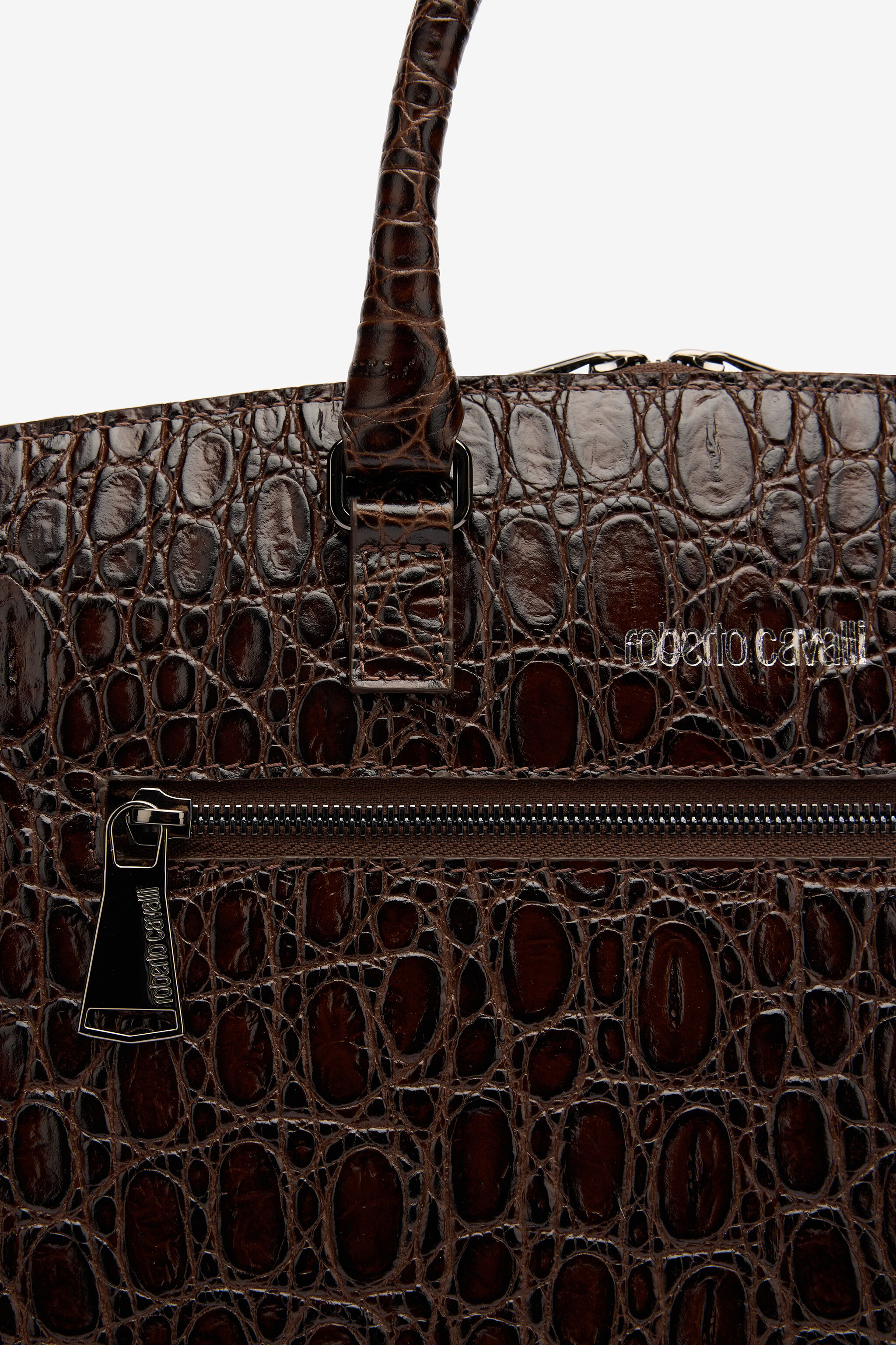 RC Bolso estampado cocodrilo con bandolera Marrón URB004-PZU02