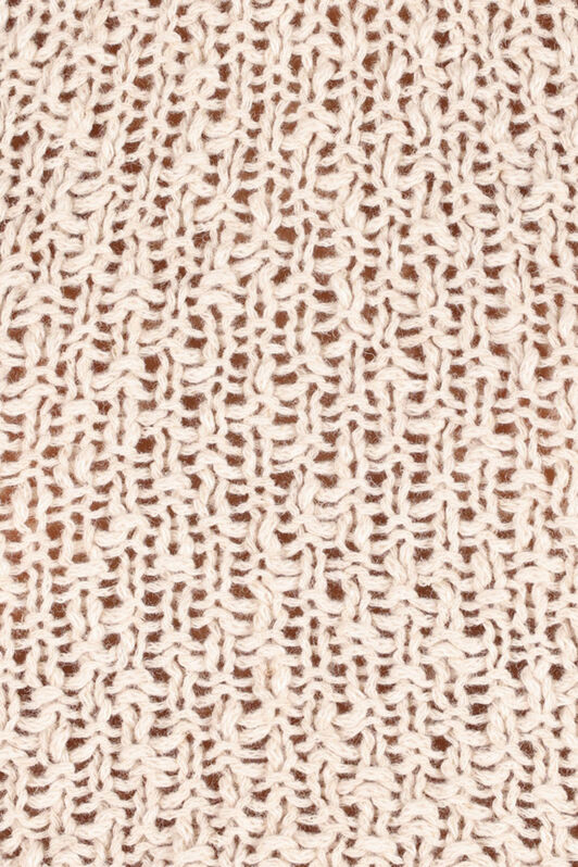 RC Top en Maille Texturée Ivoire Marron clair UWM606-ME005