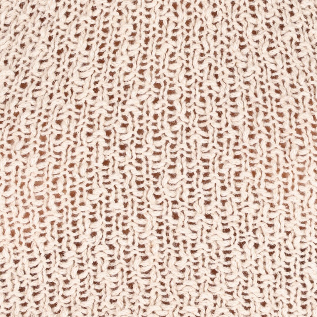RC Top en Maille Texturée Ivoire Marron clair UWM606-ME005