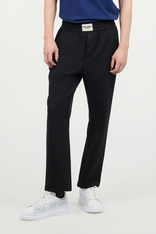 JC Pantalones Deportivos Con Etiqueta Con Logotipo Negro UFT006-UF020