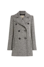 ${brand} Chevron double-breasted coat ${colorDescription} ${masterID}