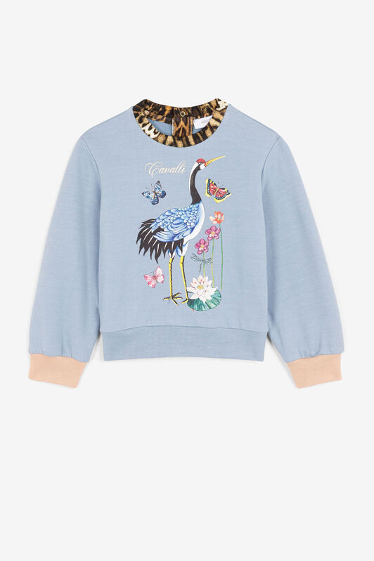JU Wildlife-Print Sweatshirt Light blue PJT951-CF050