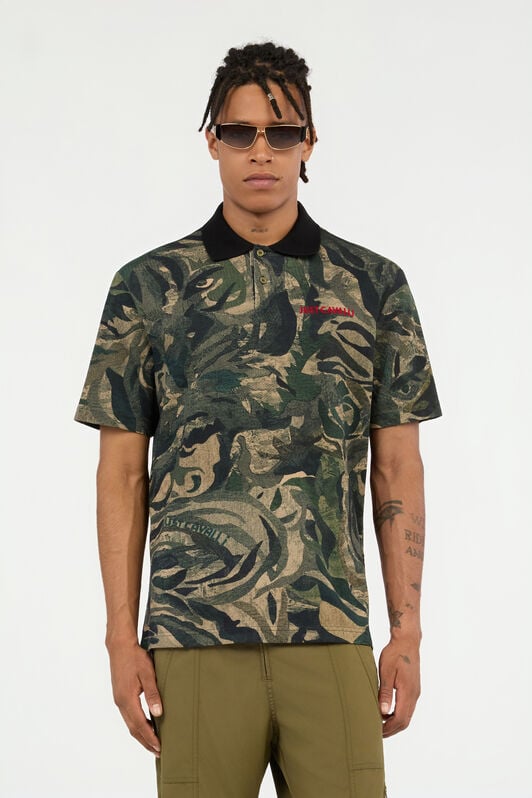 JC Tiger Camu Print Polo VERDE 185 VFT024-VF068