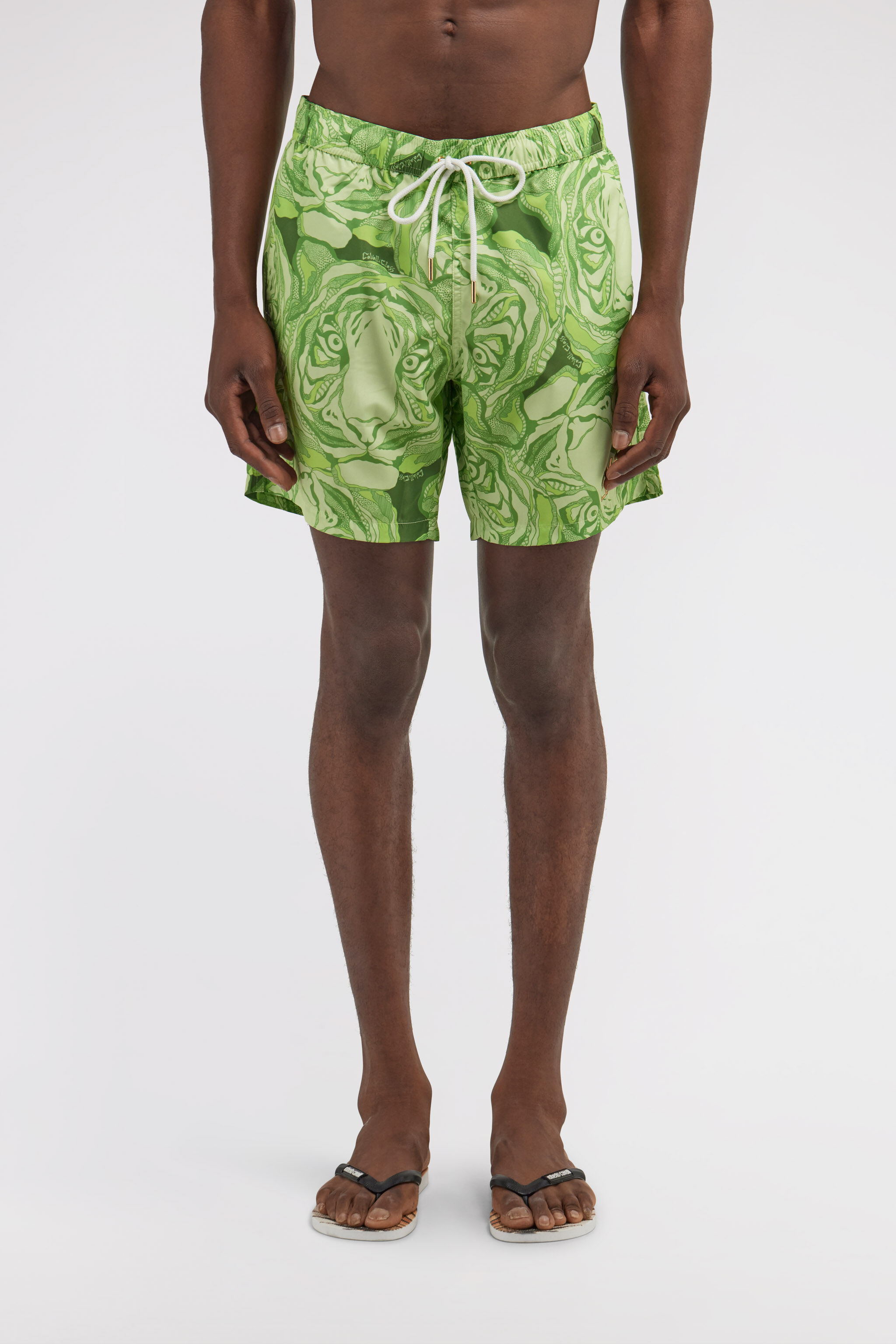 CL Badehose mit Tiger-Print Grün SXH00A-5LN01
