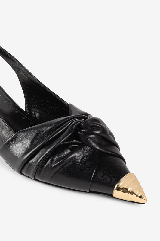 RC Le Pettegole slingback with decoration Black RKS018-PN003