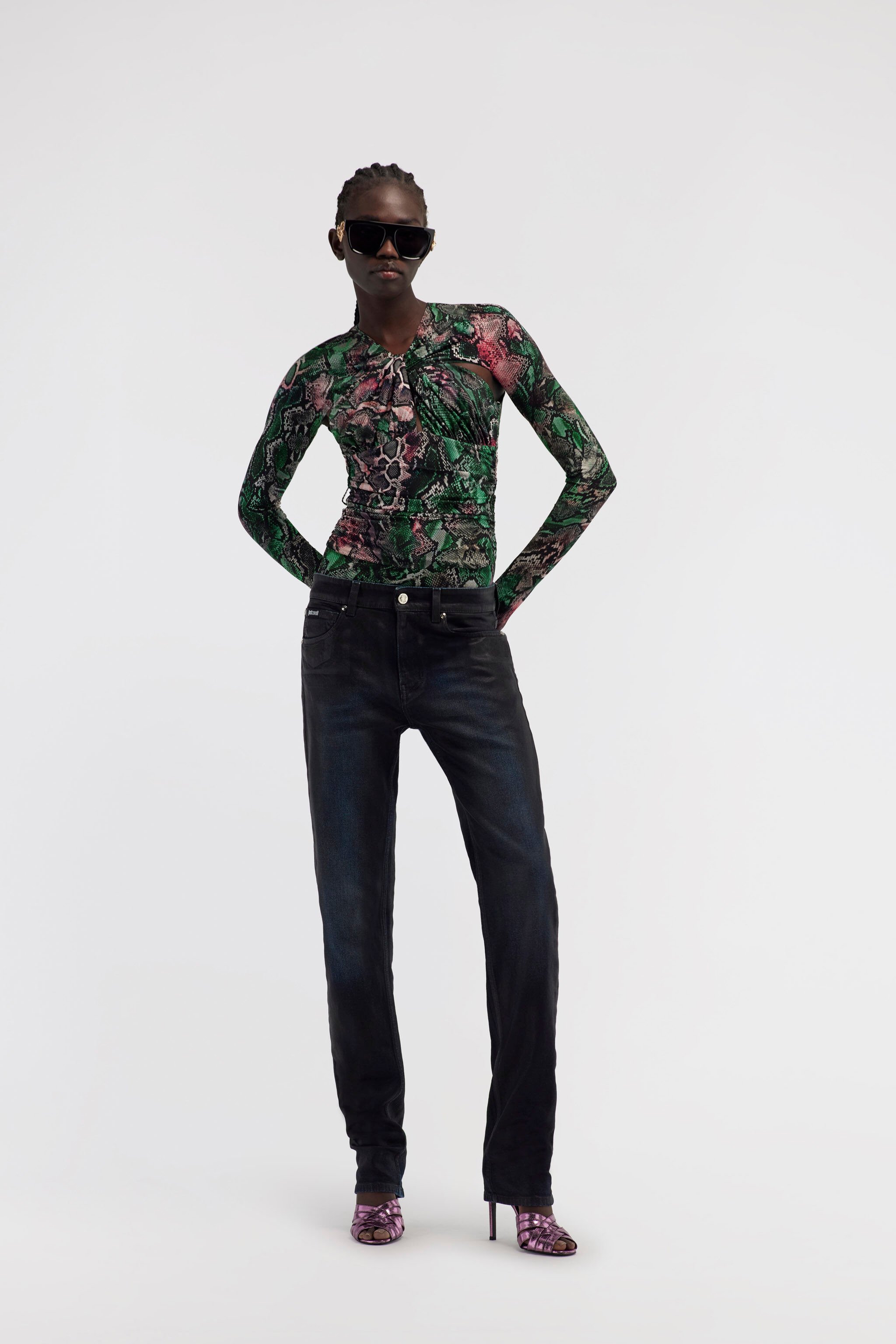 JC Long-sleeve body by Just Cavalli Grün RKT924-RK431