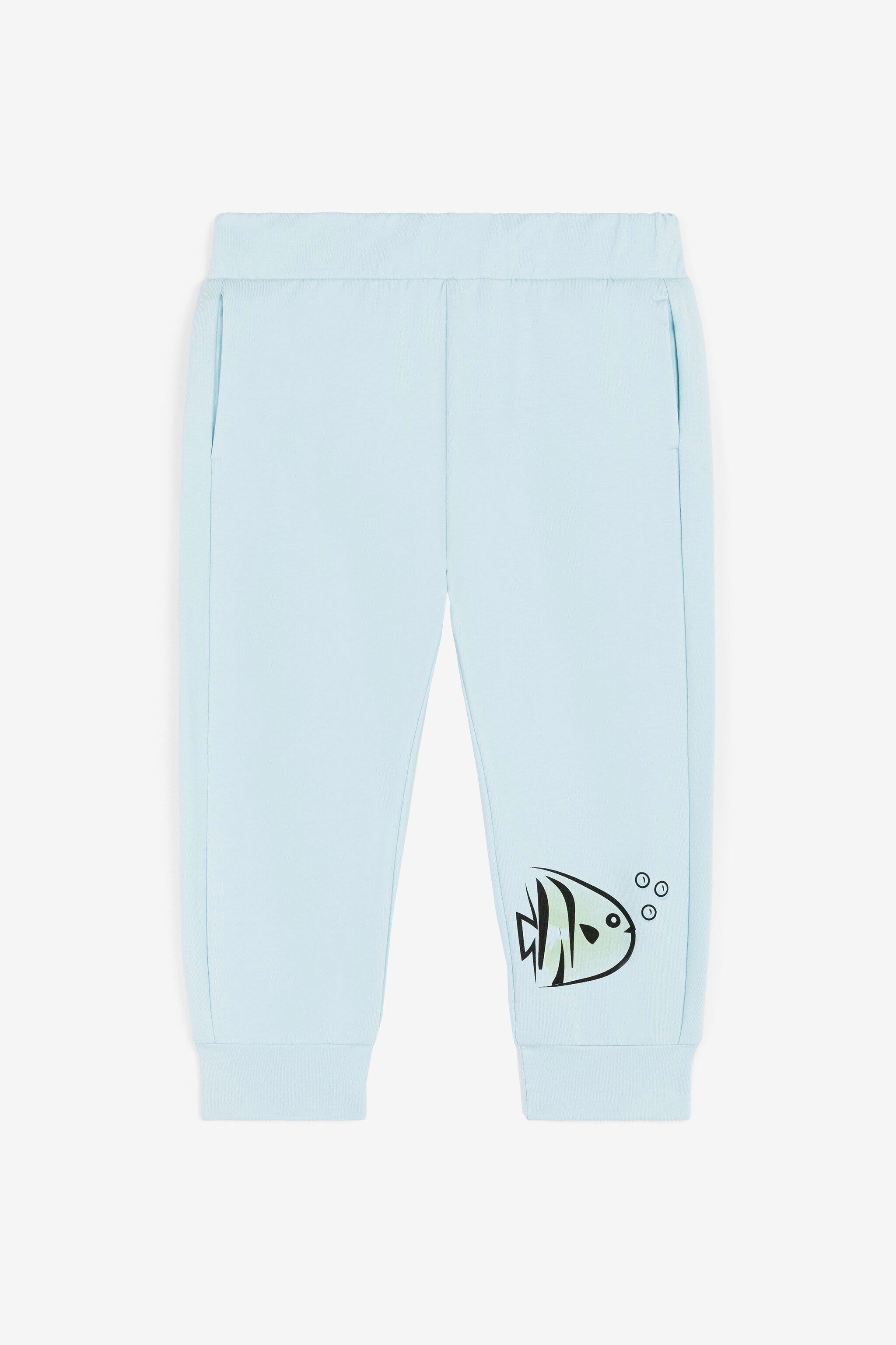 JU Fish And Logo-Print Sweatpants BABY BLUE OJT291-ISA2J