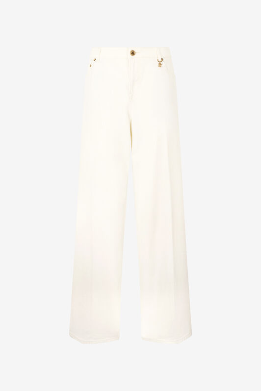 RC Python-Print Palazzo Pants IVORY UKJ207-KGN53