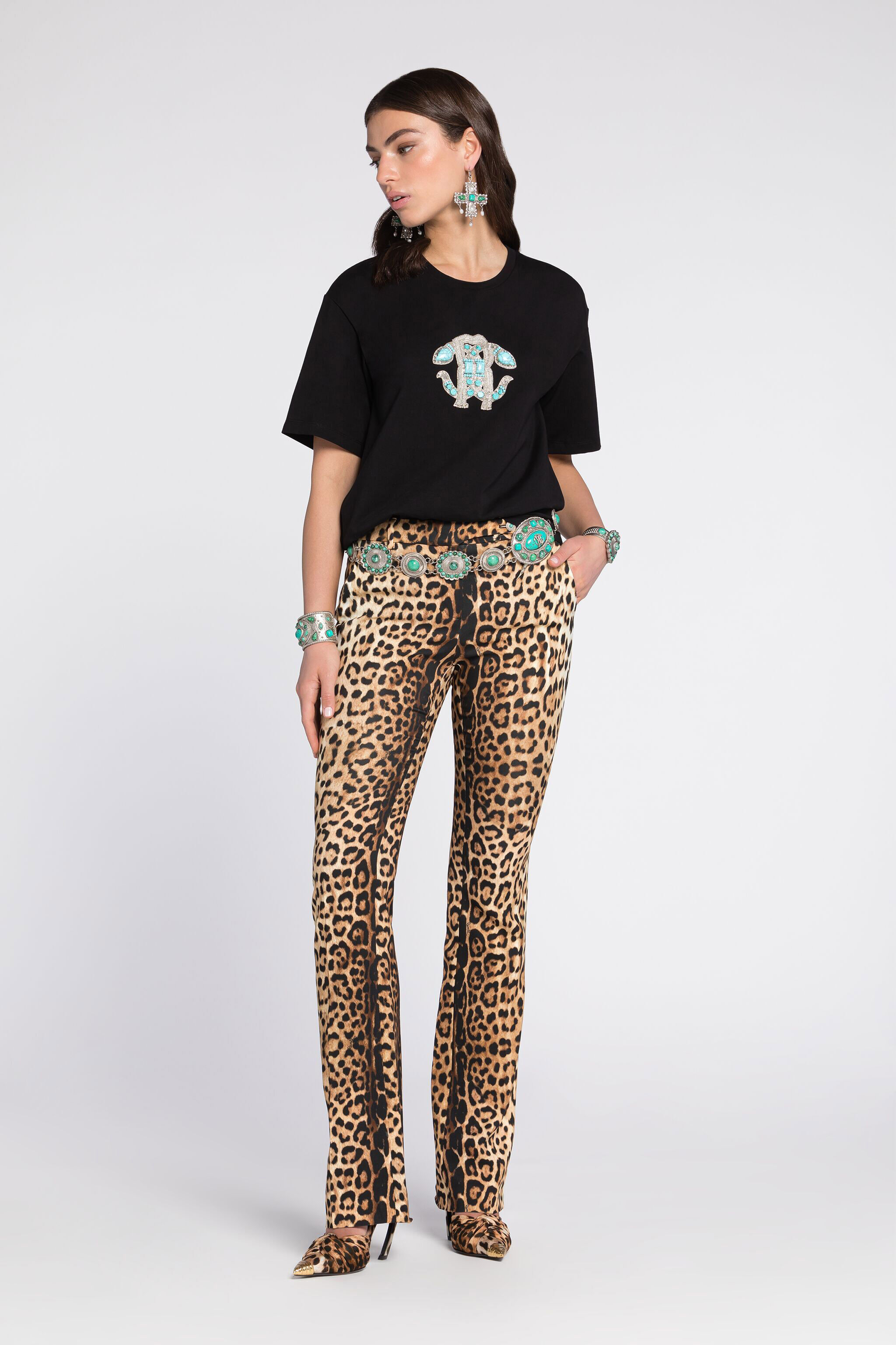 RC Mirror Snake Cotton T-Shirt Black RKR600-JD062