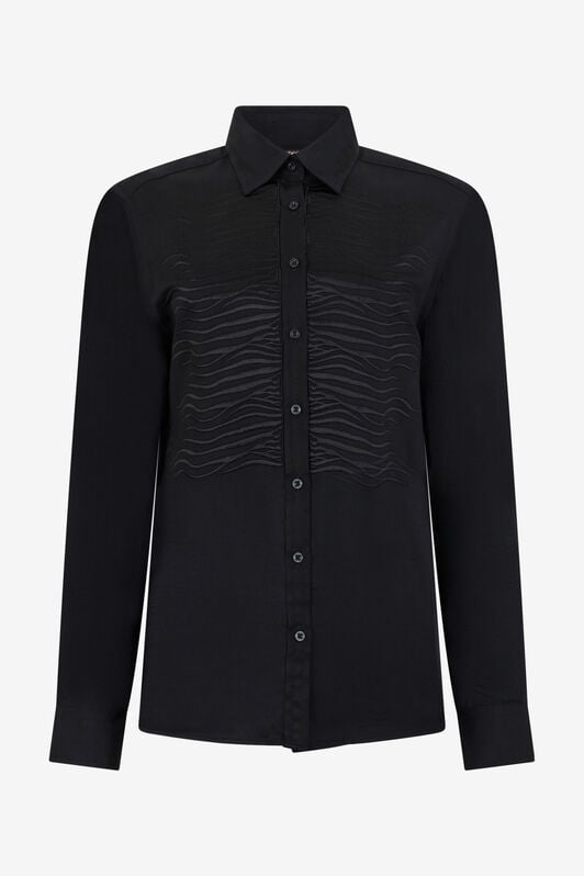 RC Black Shirt with Embroidered Zebra Motif BLACK SOT70X-TB012