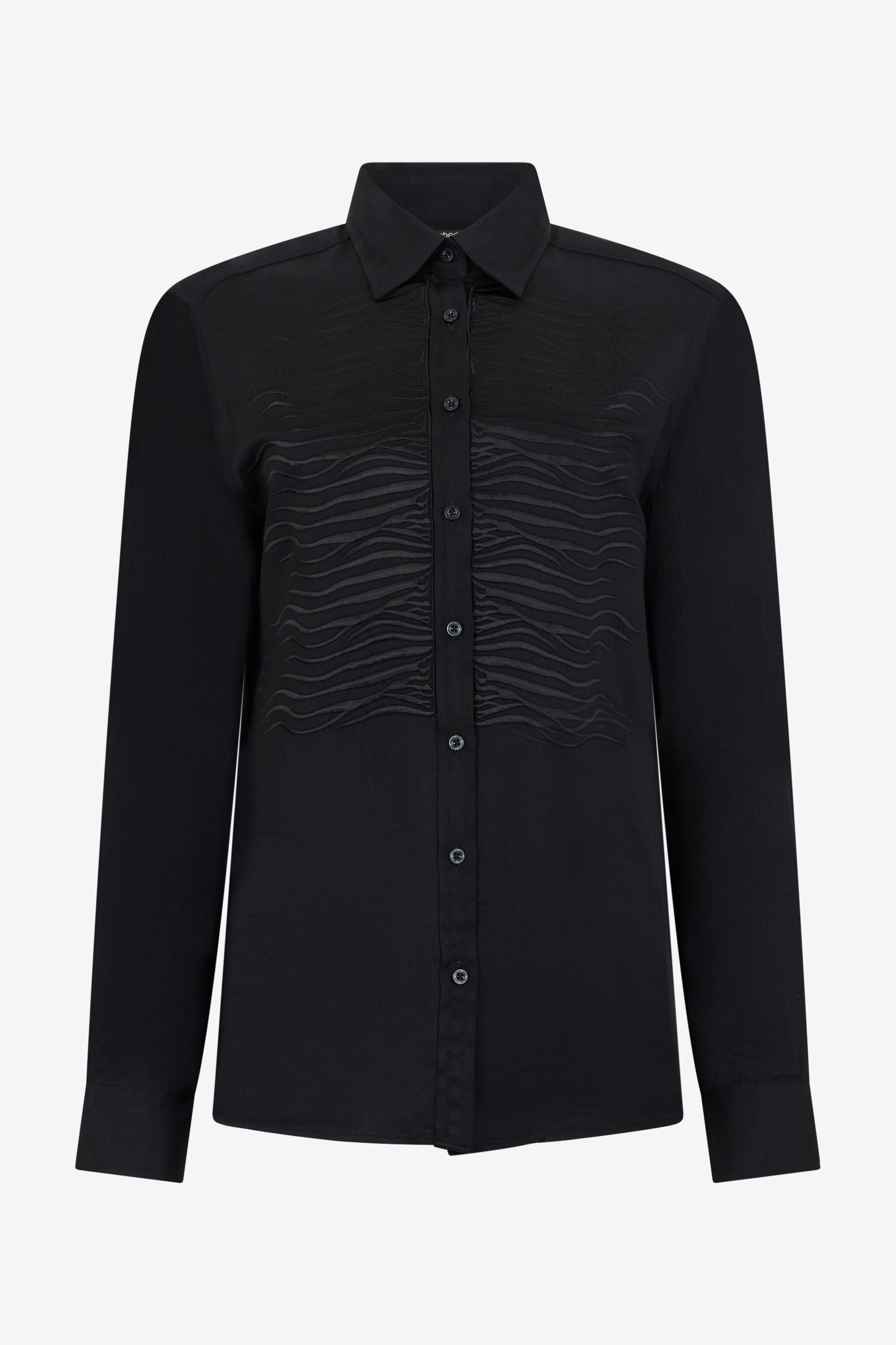 RC Black Shirt with Embroidered Zebra Motif BLACK SOT70X-TB012